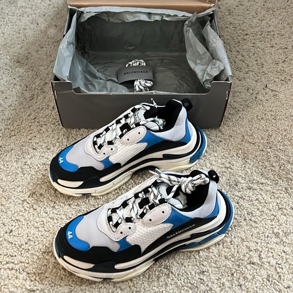 Balenciaga Triple S (White / Blue) - Picture 4 of 4